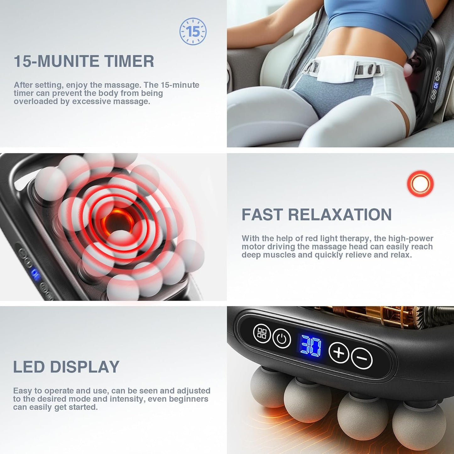 ReviveForce™ 16-Head Massage Gun